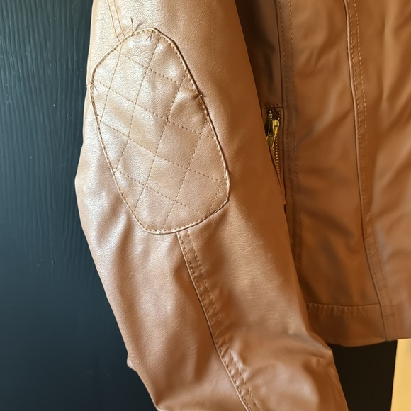 Brown New Look Leather Jacket - Picture 3 of 5